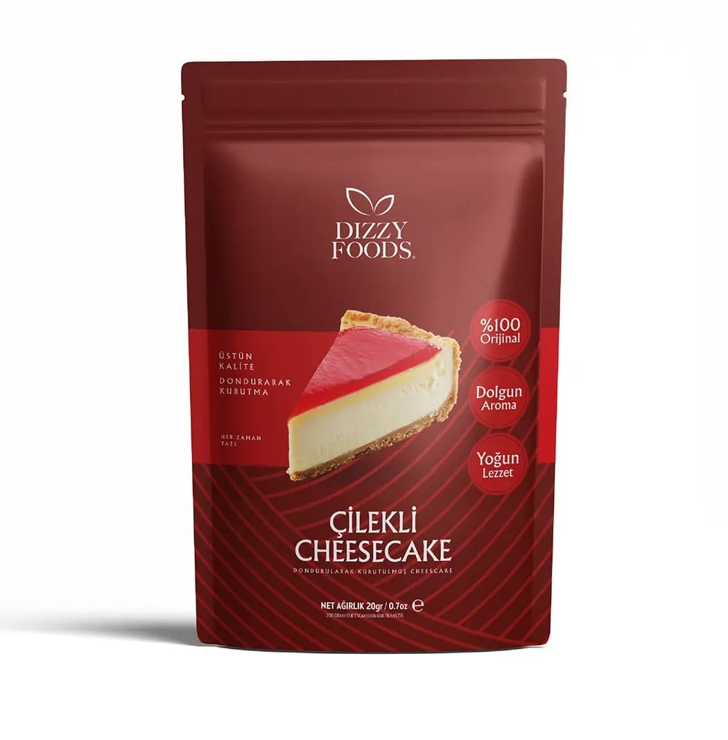 Cheesecake liofilizat cu căpșuni