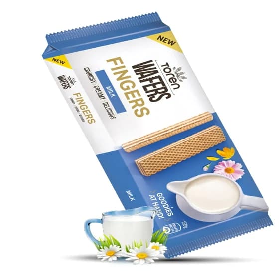 Toren Wafers Fingers Milk, wafers with milk cream