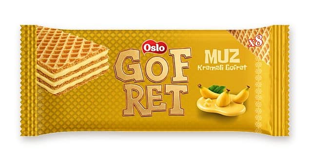 Oslo wafer with banana cream