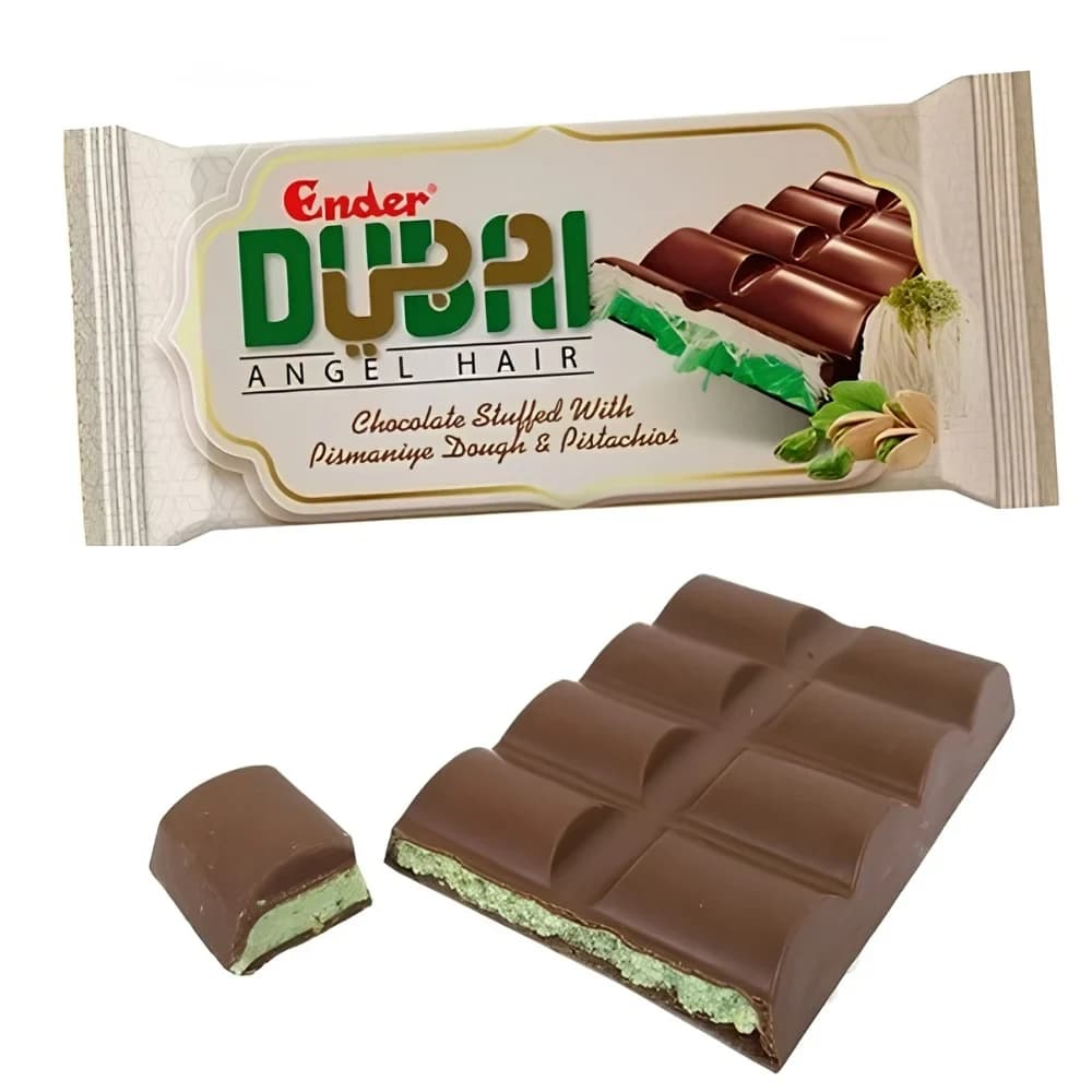 Ender Dubai Angel Hair, ciocolată cu umplutură de fistic