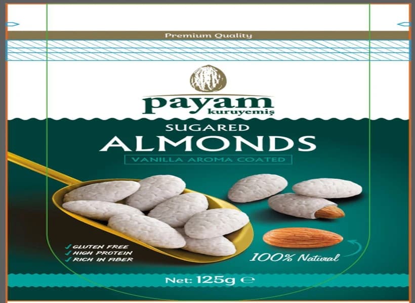 Payam, white vanilla-flavoured sugared almonds