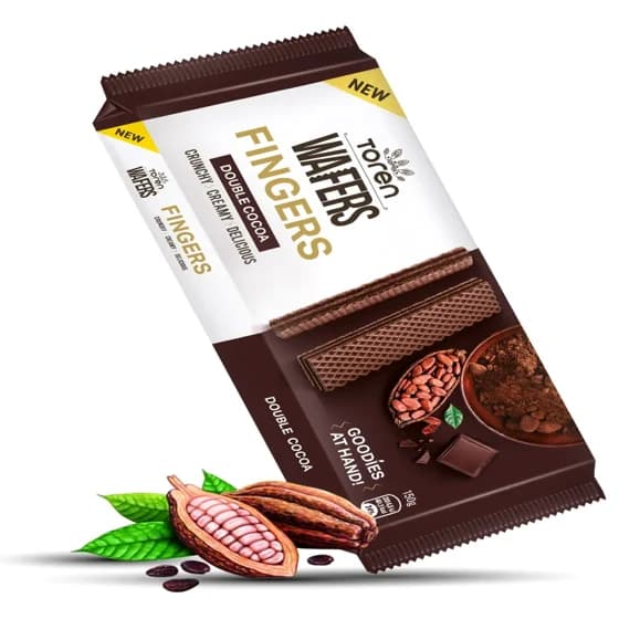 Toren Wafers Fingers Double Cocoa, wafers with double cocoa cream