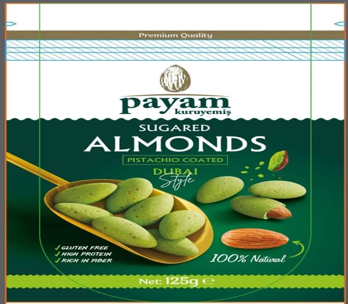 Payam Dubai Style, pistachio sugared almonds