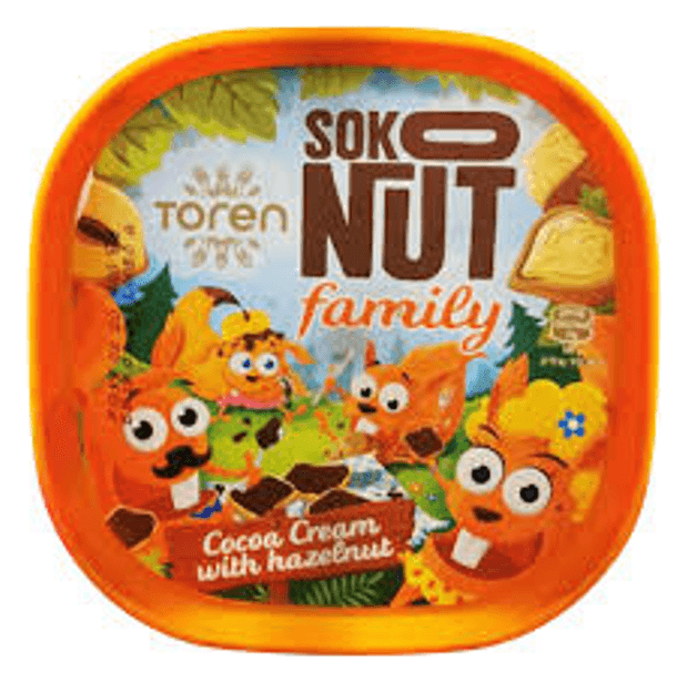 Sokonut Family, cremă de cacao cu alune, caserolă 380 g