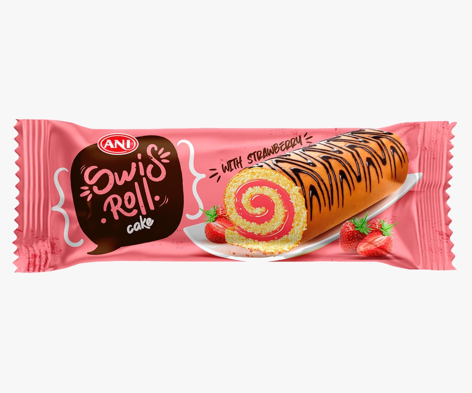 Swis Roll with Strawberry Cream