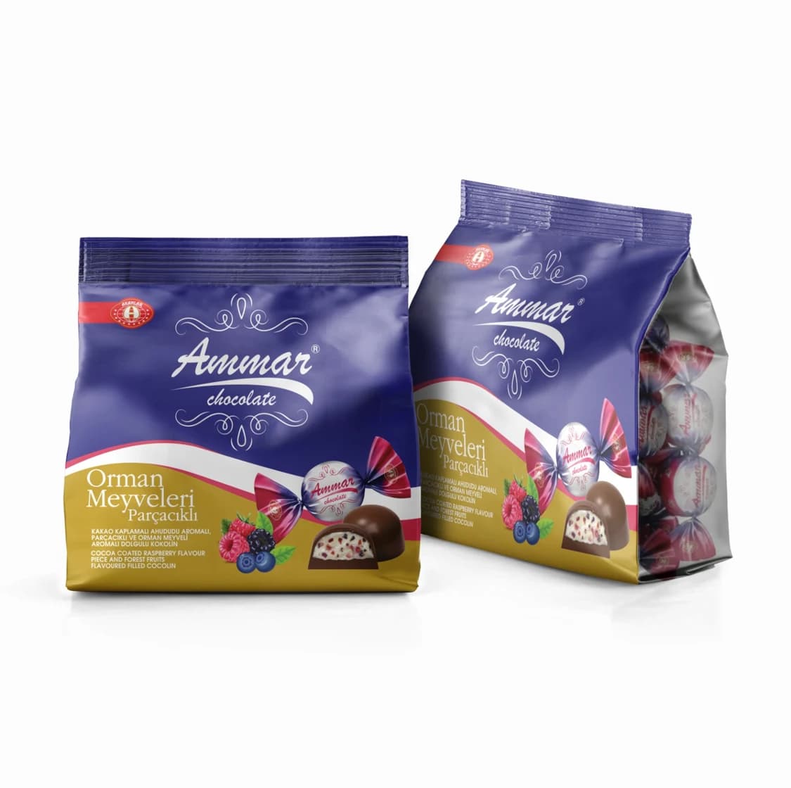 Ammar, forest fruit flavoured chocolate candies, 500 g bag