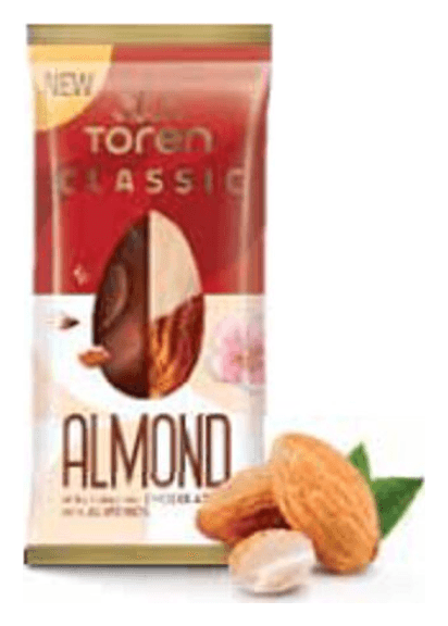 Toren Clasic Almond, tabletă de ciocolată cu lapte și migdale