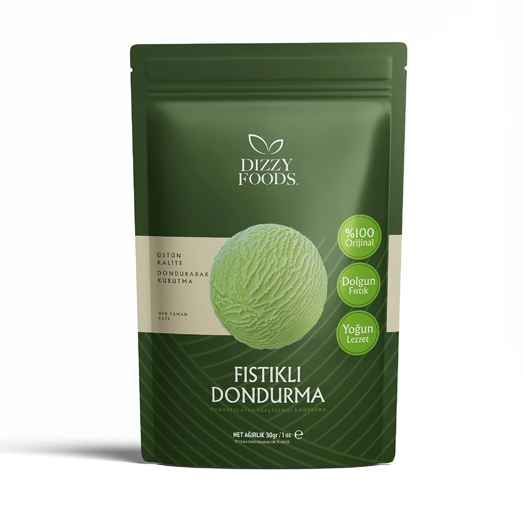 Freeze-dried pistachio ice cream