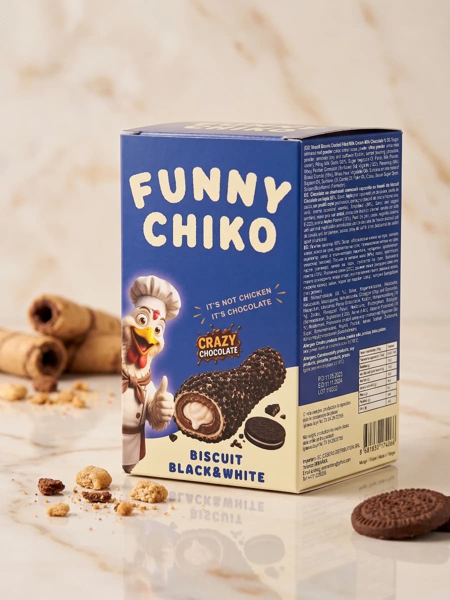 Funny Chiko chocolate drumsticks Black & White