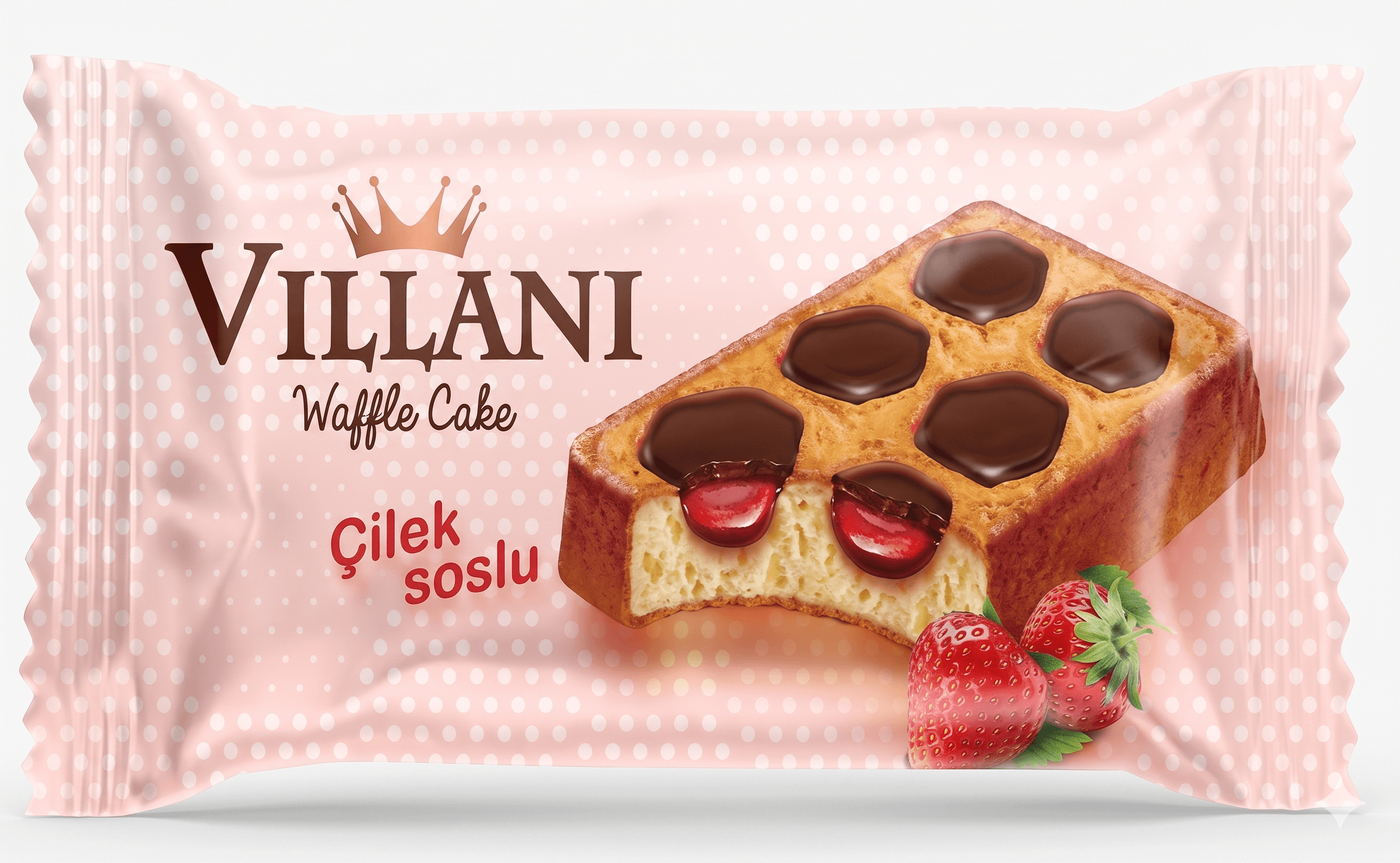 Ani Villani Waffle Kek with strawberry