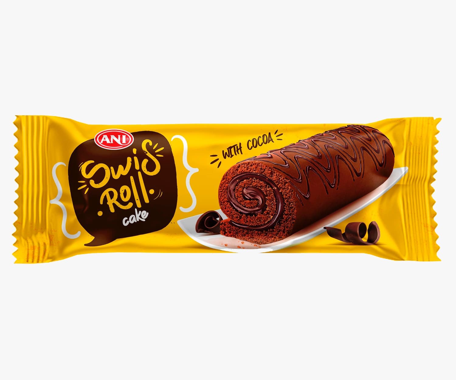 Swis Roll with cocoa crust and cocoa cream