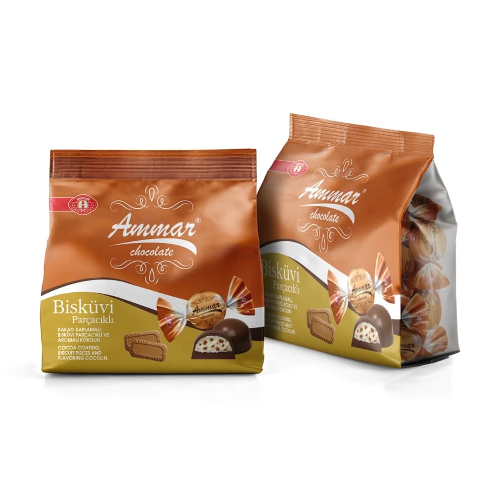 Ammar, chocolate candies with biscuit pieces, 500 g bag