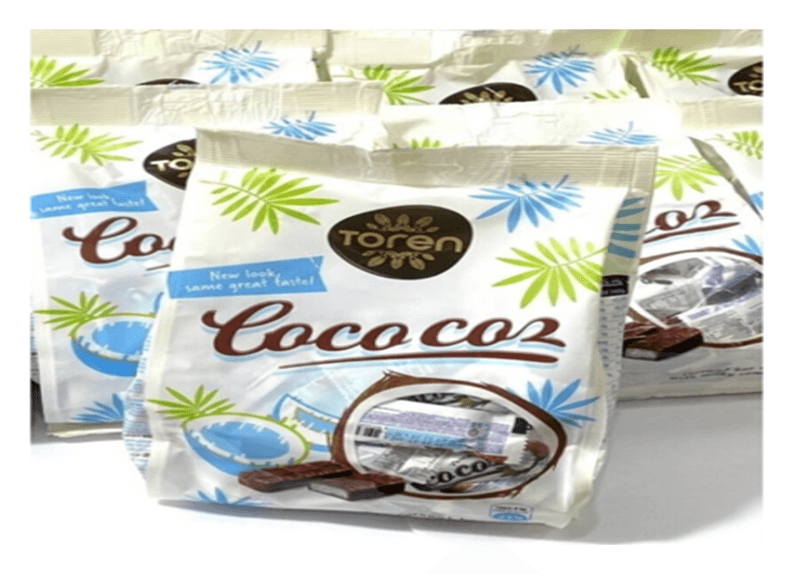 Toren Coco Coz, batoane de cocos în ciocolată, pungă 500 g